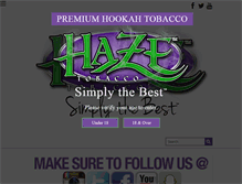 Tablet Screenshot of hazetobacco.com